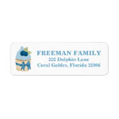 Cute Blueberry Cupcake Return Address Label (Voorkant)