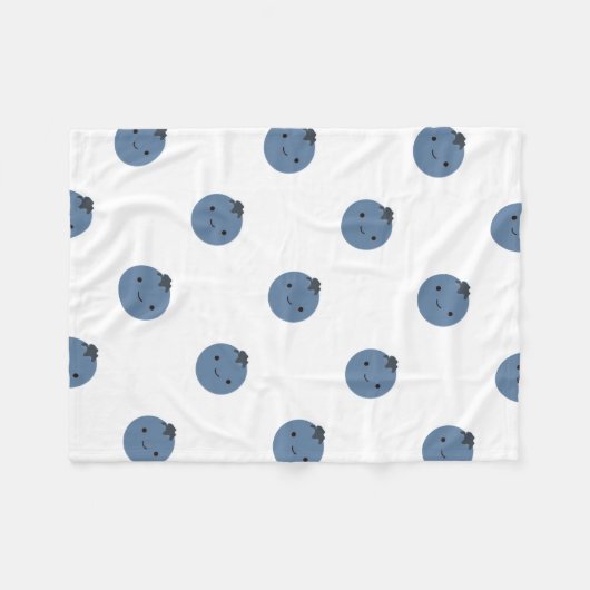 Cute Blueberry Fleece Deken (Voorkant (Horizontaal))