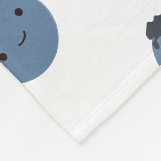 Cute Blueberry Fleece Deken (Hoek)