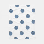 Cute Blueberry Fleece Deken (Voorkant)