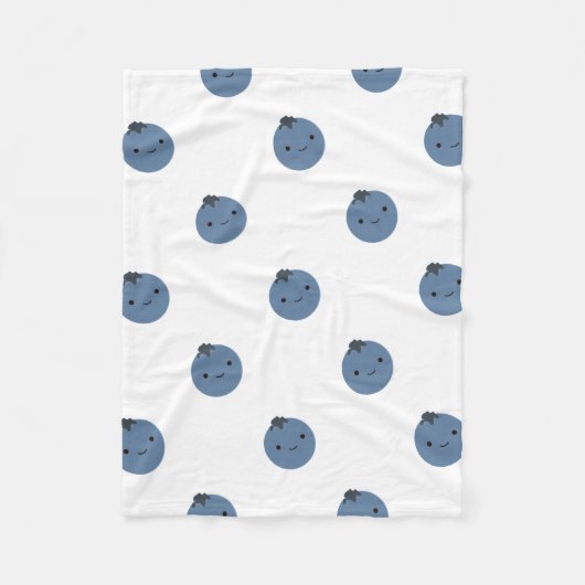 Cute Blueberry Fleece Deken (Voorkant)