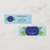 Cute Blueberry Mini Visitekaartje (Voorkant / Achterkant)