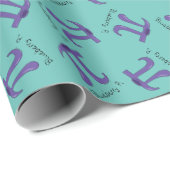 Cute Blueberry Pi Symbol Wiskunde Leraar Cadeaupapier (Rol Hoek)