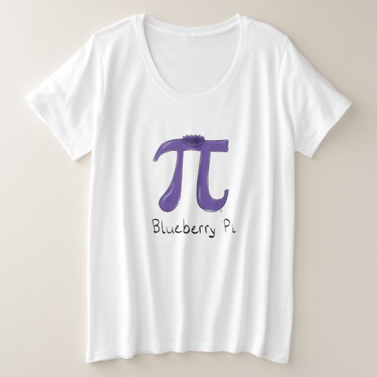 Cute Blueberry Pi Symbol Wiskunde Leraar Grote Maat T-shirt (Design voorkant)