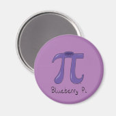 Cute Blueberry Pi Symbol Wiskunde Leraar Magneet (Voorkant / Achterkant)