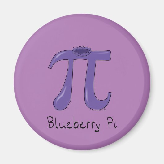 Cute Blueberry Pi Symbol Wiskunde Leraar Magneet (Voorkant)