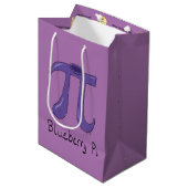 Cute Blueberry Pi Symbol Wiskunde Leraar Medium Cadeauzakje (Voorkant Gekanteld)