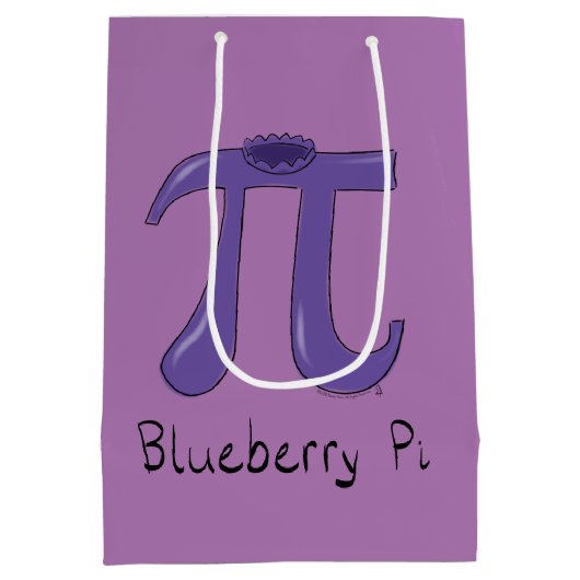 Cute Blueberry Pi Symbol Wiskunde Leraar Medium Cadeauzakje (Achterkant)