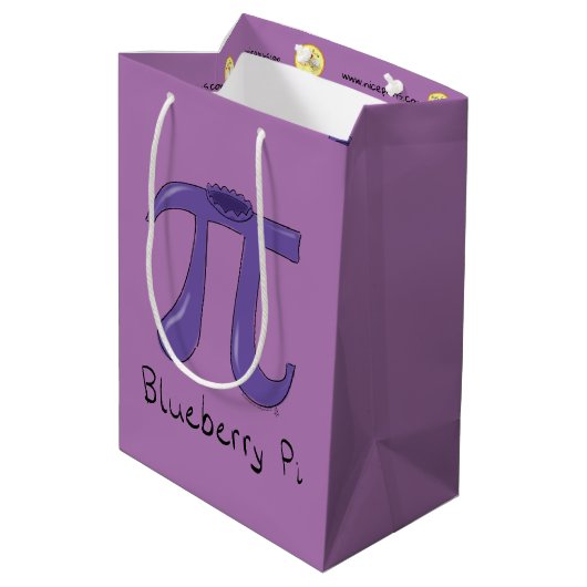 Cute Blueberry Pi Symbol Wiskunde Leraar Medium Cadeauzakje (Achterkant Gekanteld)