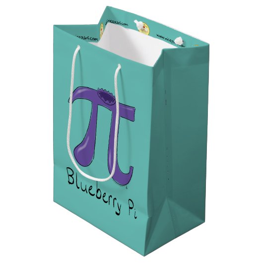 Cute Blueberry Pi Symbol Wiskunde Leraar Medium Cadeauzakje (Voorkant Gekanteld)