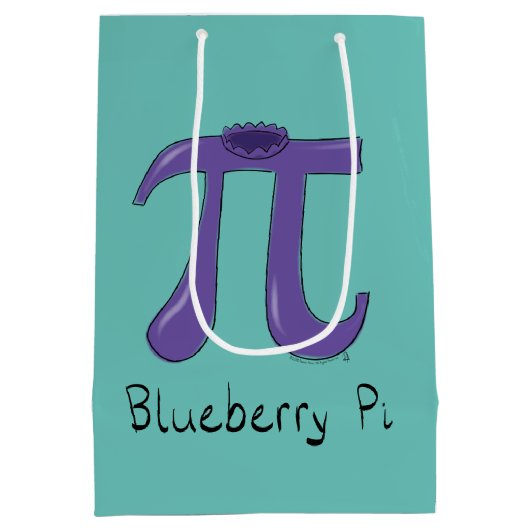 Cute Blueberry Pi Symbol Wiskunde Leraar Medium Cadeauzakje (Achterkant)