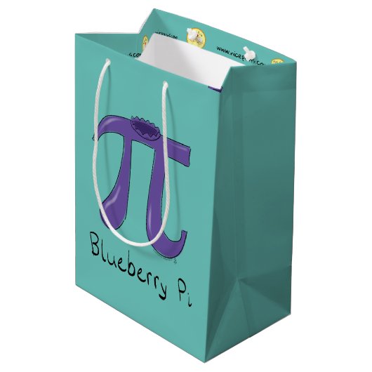 Cute Blueberry Pi Symbol Wiskunde Leraar Medium Cadeauzakje (Achterkant Gekanteld)