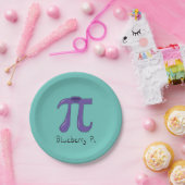Cute Blueberry Pi Symbol Wiskunde Leraar Papieren Bordje (Feest)