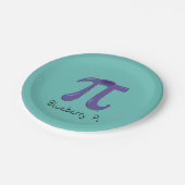 Cute Blueberry Pi Symbol Wiskunde Leraar Papieren Bordje (Gekanteld)