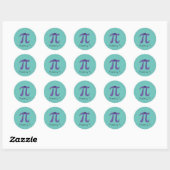 Cute Blueberry Pi Symbol Wiskunde Leraar Ronde Sticker (Vel)