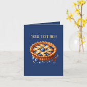Cute Blueberry pie customizable Kaart (Gele Bloem)