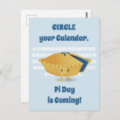 Cute Blueberry Pie Pi Day Briefkaart (Voorkant / Achterkant)