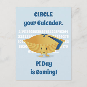 Cute Blueberry Pie Pi Day Briefkaart