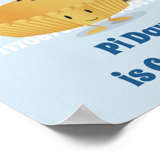 Cute Blueberry Pie Pi Day Poster (Hoek)