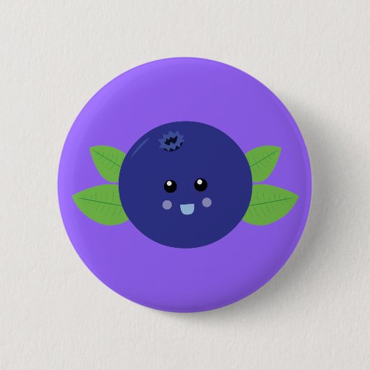 Cute Blueberry Ronde Button 5,7 Cm (Voorkant)