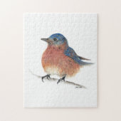 Cute Bluebird Waterverf Art Legpuzzel (Verticaal)