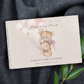 Cute Blush Barly Wait Beer Balloon Baby shower Gastenboek