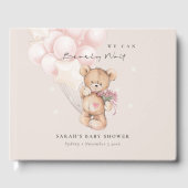 Cute Blush Barly Wait Beer Balloon Baby shower Gastenboek (Voorkant)