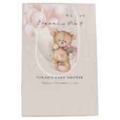 Cute Blush Barly Wait Beer Balloon Baby shower Medium Cadeauzakje (Voorkant)