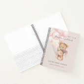 Cute Blush Barly Wait Beer Balloon Baby shower Notitieboek (Binnen)