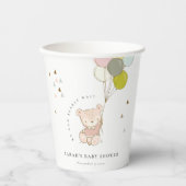 Cute Blush Barly Wait Beer Balloon Baby shower Papieren Bekers (Voorkant)