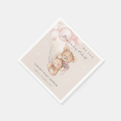 Cute Blush Barly Wait Beer Balloon Baby shower Servet (Hoek)