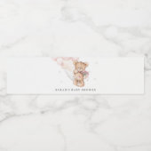 Cute Blush Barly Wait Beer Balloon Baby shower Waterfles Etiket (Enkel label)