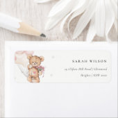 Cute Blush Beer ballon Floral Bunch Heart Adres Etiket (Insitu)