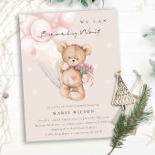 Cute Blush Beer Barly Wait Balloon Baby shower Briefkaart