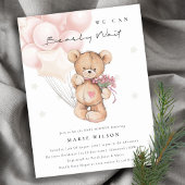Cute Blush Beer Barly Wait Balloon Baby shower Briefkaart