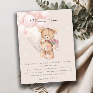 Cute Blush Beer Barly Wait Balloon Baby shower Briefkaart