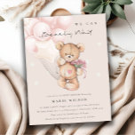 Cute Blush Beer Barly Wait Balloon Baby shower Briefkaart<br><div class="desc">Neem contact met mij op via yellowfebstudio@gmail.com voor meer aanpassingen of andere overeenkomende objecten.</div>