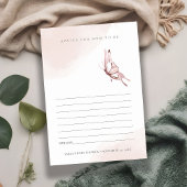Cute Blush Butterfly Advisate for Mum Baby shower Informatiekaartje