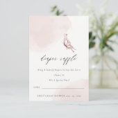 Cute Blush Butterfly Diaper Raffle Baby shower Kaart (Staand voorkant)