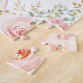 Cute Blush Floral Tribal Woodland Animals Legpuzzel (Zijkant)