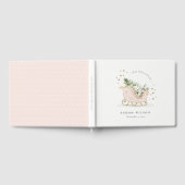 Cute Blush Gold Winter Sleigh Elke avond Gastenboek (Volledig)