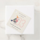 Cute Blush Pink Boho Birdie Elke dag Bedankjes Labels (In situ)