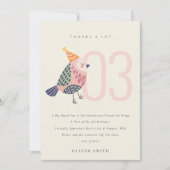 Cute Blush Pink Boho Birdie Elke dag Bedankkaart (Voorkant)