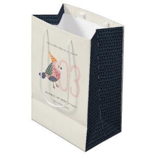 Cute Blush Pink Boho Birdie Elke dag Medium Cadeauzakje