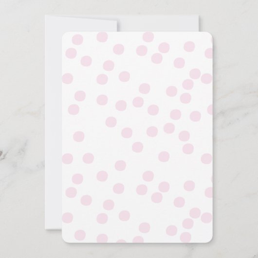 Cute Blush Pink Bunny | Girls Birthday Party Kaart (Achterkant)