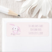 Cute Blush Pink Bunny - Speciaal paaslabel Etiket (Insitu)
