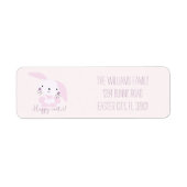 Cute Blush Pink Bunny - Speciaal paaslabel Etiket (Voorkant)