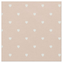 Cute Blush Pink Dot Hearts Stof