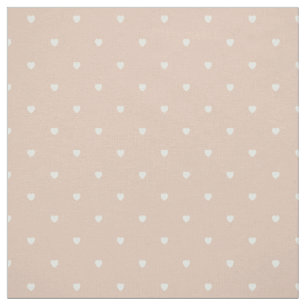 Cute Blush Pink Dot Hearts Stof