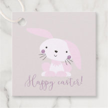 Cute Blush Pink Easter Bunny | Vrolijk Pasen